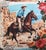 Beautiful vintage-style western cowboy pillow featuring a detailed rodeo graphic print of a cowboy riding a galloping...