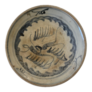 15th Century Sawankhalok Fish Bowl – Hand-Painted Thai Ceramic, 7 Inch