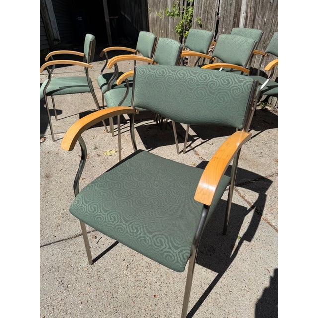 Contemporary Set of 8 Geiger Breck Armchairs - Herman Miller / Modern Office Chairs For Sale - Image 3 of 12