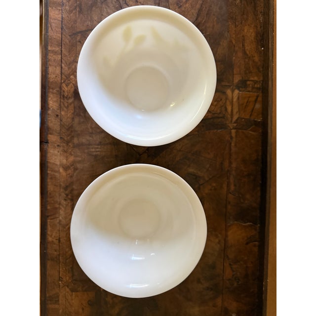 Yellow Set of Two Mid Century Peking Glass Bowls, Yellow Overlay Glass, Asian Decorative Art Glass For Sale - Image 8 of 9
