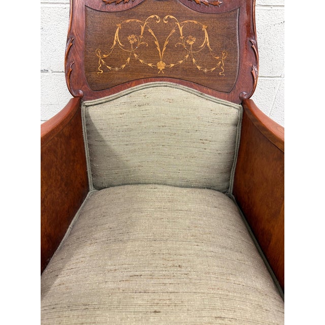 Antique Victorian Mahogany Rocking Chair For Sale In Kansas City - Image 6 of 13