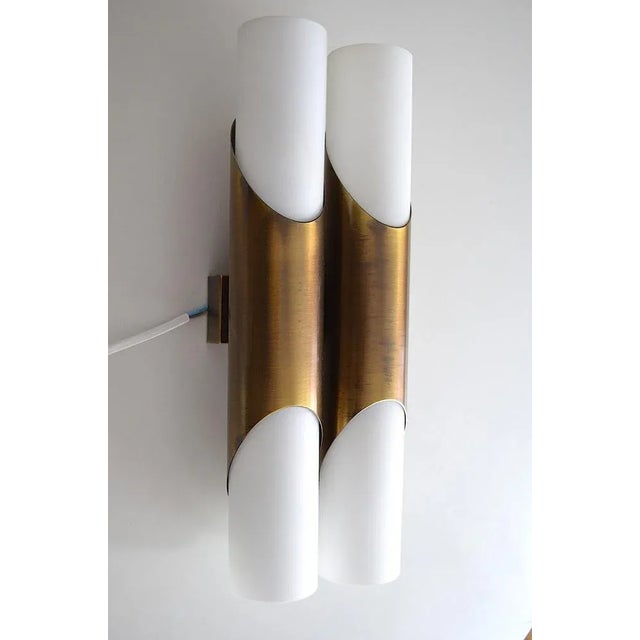 Bauhaus Brass Bronze Wall Lights by Klaus Link for Company Neuhaus, 1970s, Set of 2 For Sale - Image 3 of 8