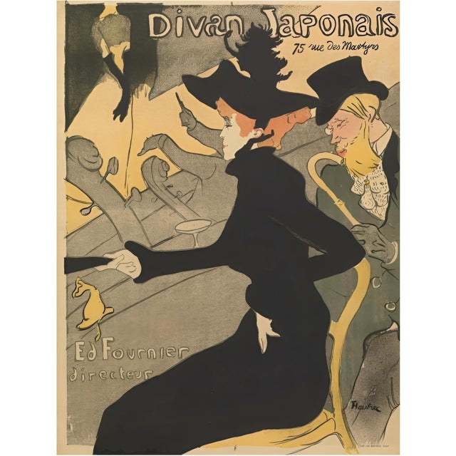 Henri De Toulouse-lautrec, After Japanese Divan, Digital Silkscreen Print For Sale
