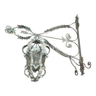 1920s French Monumental Oversized Exterior Wall Sconce For Sale