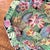 Large vibrant octagonal decorative porcelain bowl featuring vivid florals and botanicals Eye catching color. Could be used...