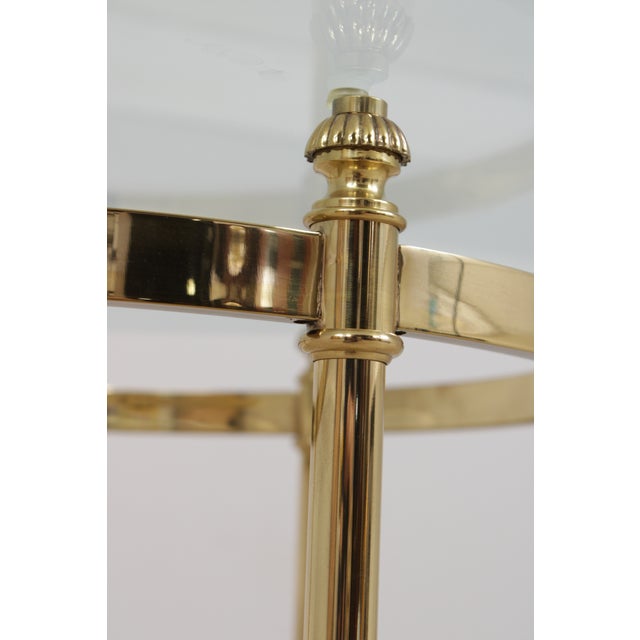 Brass & Glass Round End Table For Sale - Image 12 of 14
