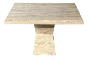1970s Maurice Villency Italian Travertine Pedestal Table