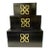 Asian Style Black Jewelry Boxes - Set of 3 For Sale