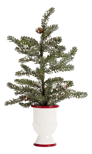 Mini Pine Tree with Ceramic Pot (Set of 2)