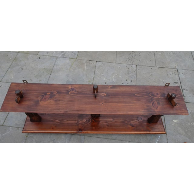 Vintage Brutalist Wall Shelf in Oak, 1940s For Sale - Image 10 of 14