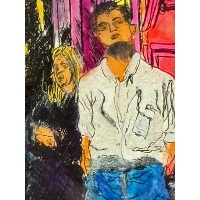 Late 20th Century Jerry Difalco (1952-2021) Kettle of Kerouac Signed Painting & Etching Print 1/1 Artist's Proof For Sale - Image 4 of 6