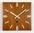 Wood Vintage Brown Wooden Wall Clock from Pragotron, 1980s For Sale - Image 7 of 16