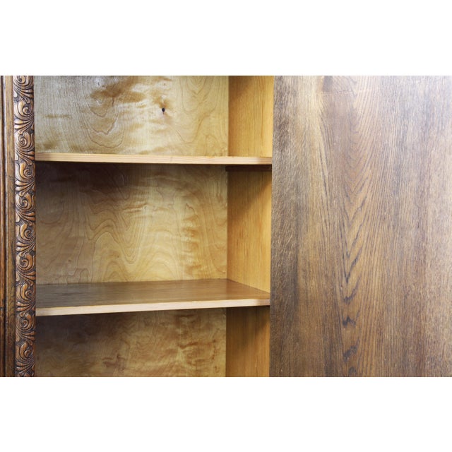 Vintage Baroque Brutalist Danish Oak Cabinet, 1960s For Sale - Image 12 of 18