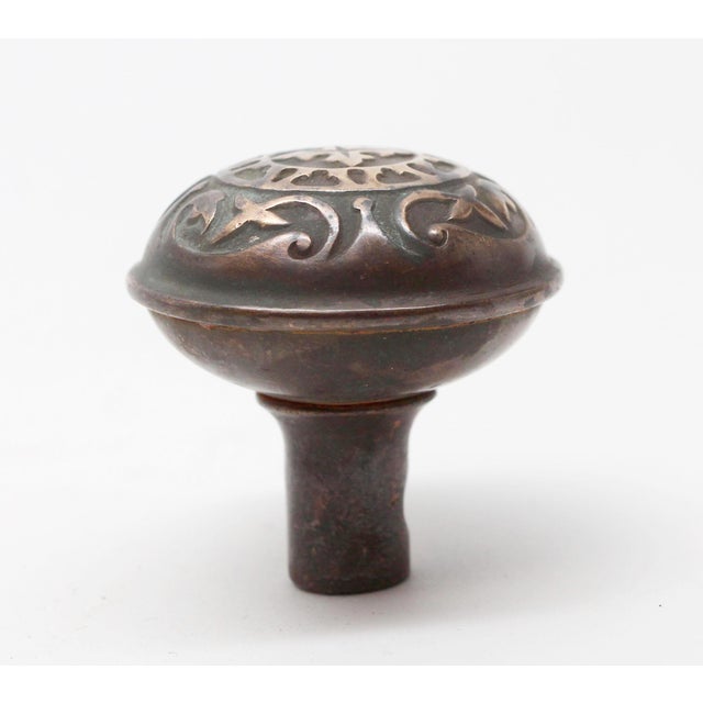 Traditional Antique Penn Cast Iron Magnolia Door Knob For Sale - Image 3 of 4