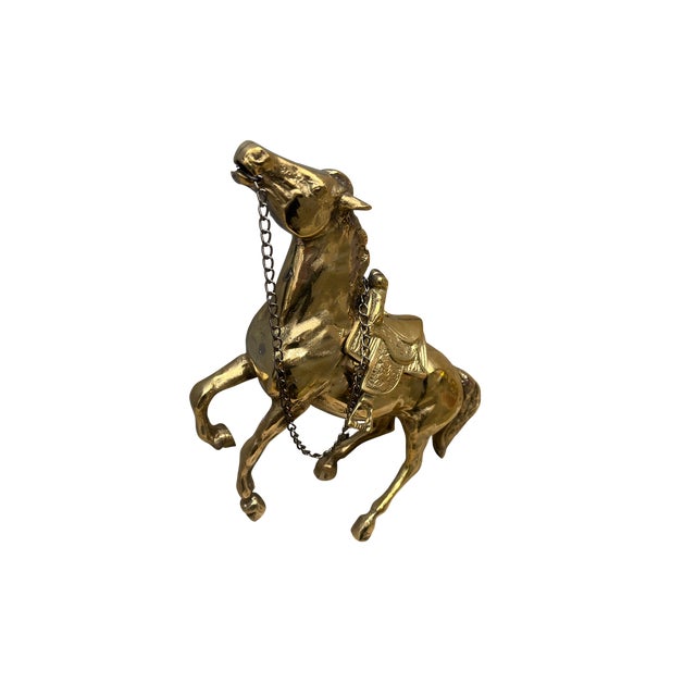 Large Brass Horse Figurine For Sale - Image 6 of 16