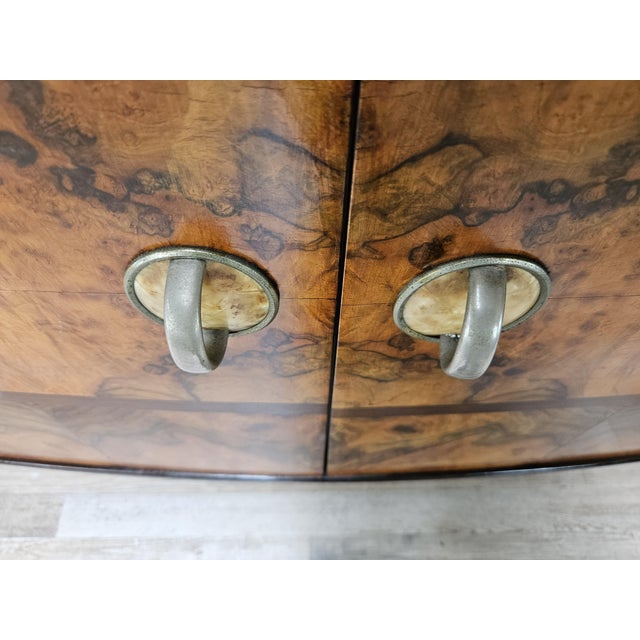 Art Deco Milanese Sideboard in Walnut Burl with Mirrored Top, 1940 For Sale - Image 17 of 18