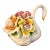 Vintage Italian Capodimonte Porcelain Swan Centerpiece With Sculpted Rose Bouquet For Sale