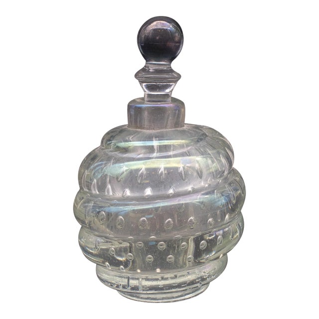 Bubbles Iridescent Vase by Barovier E Toso, 1950s For Sale