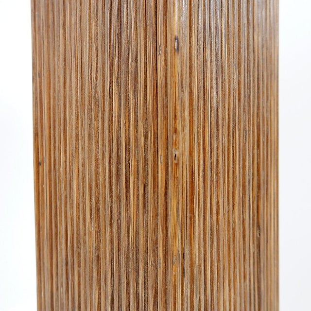 Pencil Reed Pedestal Console Table in the manner of Vivai Del Sud, 1970s For Sale - Image 10 of 12