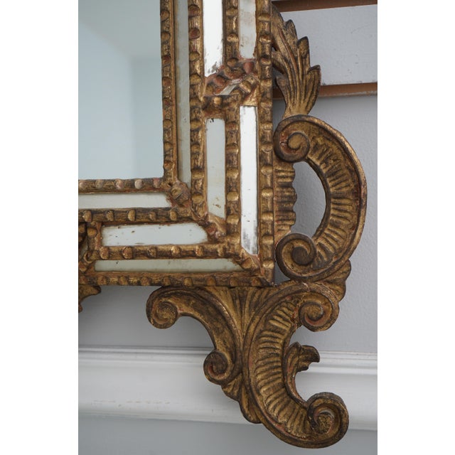 Vintage Venetian Giltwood Frame Mirror For Sale - Image 9 of 12