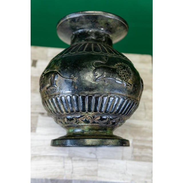 Hand-Forged Bronze Vase | Etruscan Revival For Sale - Image 16 of 17