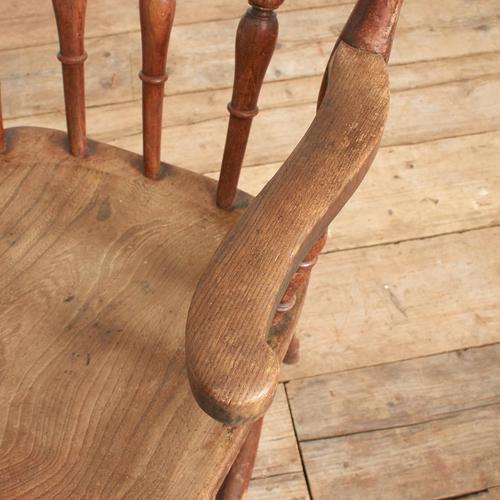 Antique Windsor Farmhouse Spindle Back Chair For Sale - Image 5 of 9