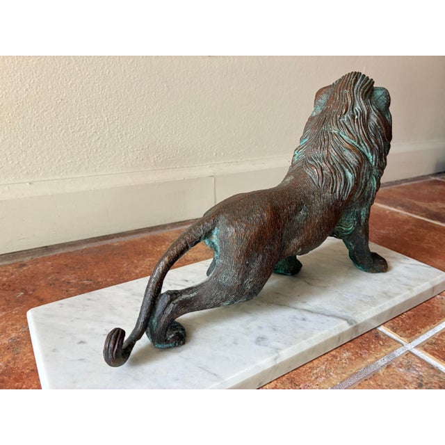 Bronze Late 20th Century Statue Bronze Lion For Sale - Image 8 of 11