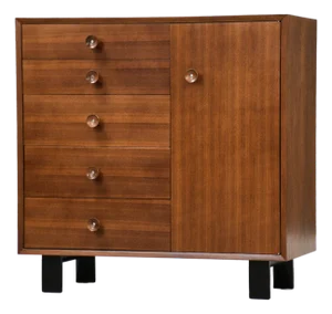 1950s Refinished George Nelson for Herman Miller Dresser Armoire