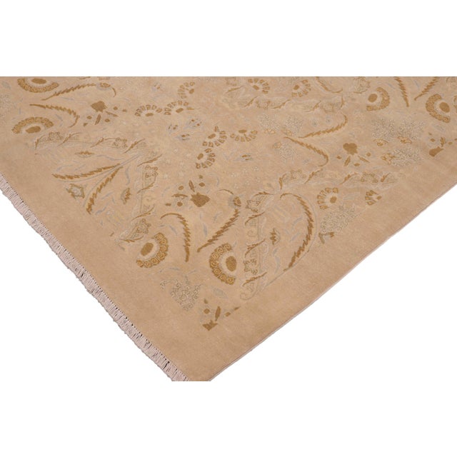 Boho Chic Tan/Brown Wool Rug - 6'0'' X 9'2'' For Sale - Image 4 of 10