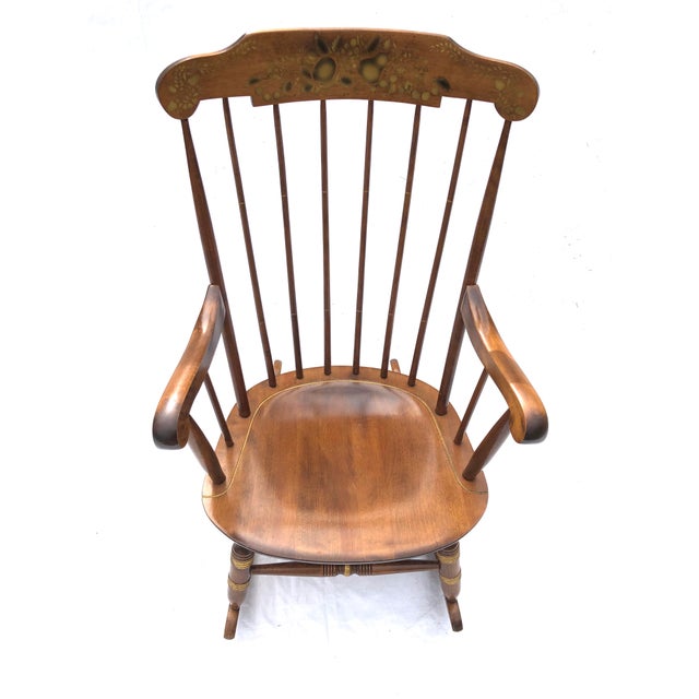 Nichols & Stone C.70’s Maple Rocking Chair/Stencil Chairish