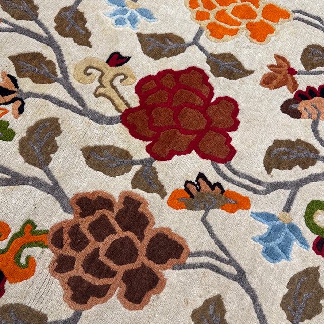 3ft 2in X 5ft 9in Tibetan Refugee Darjeeling Area Rug For Sale - Image 9 of 12