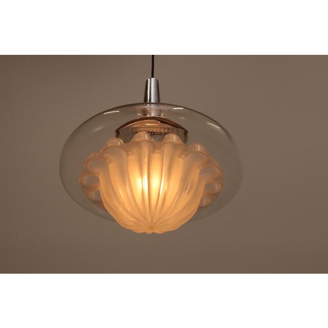 Vintage Glass Hanging Lamp from Peill & Putzler, 1960s For Sale - Image 9 of 16