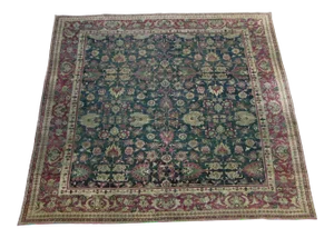 1900s Antique Indian Agra Rug - 12'5'' X 11'10''