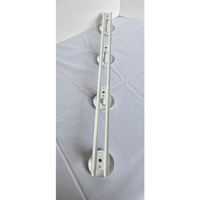 Mid 20th Century French White Enamel Four Peg Coat Rack For Sale - Image 16 of 16
