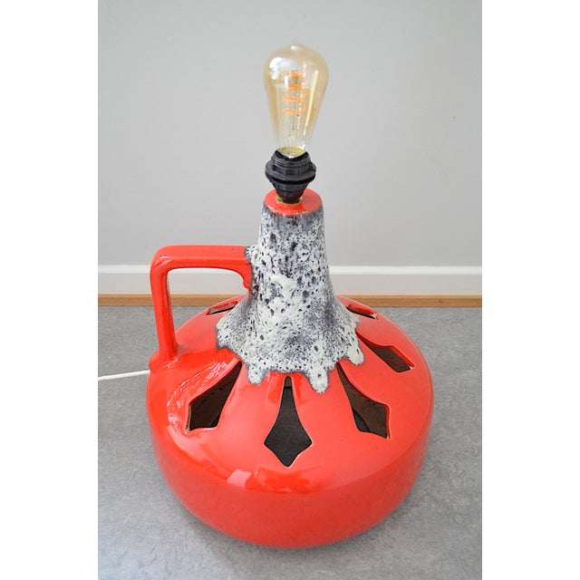 Ceramic German Fat Lava Floor Lamp, 1960s For Sale - Image 7 of 9