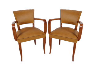 Set of Bridge Armchairs in Beech, 1950s