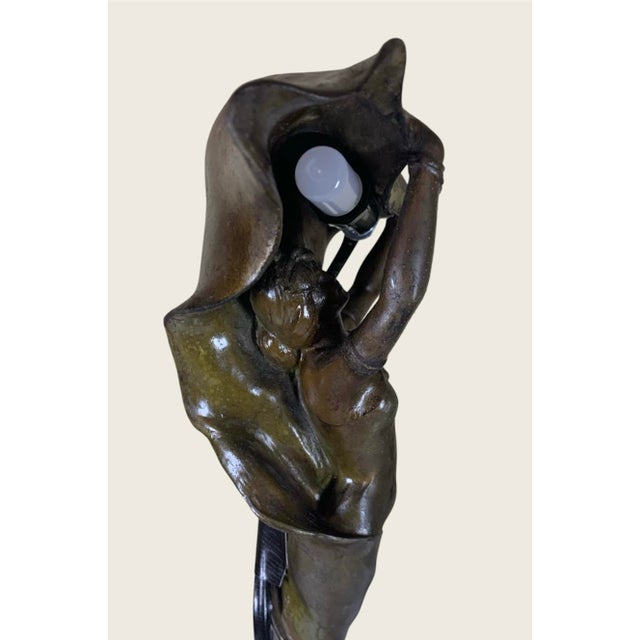 Early 1900’s “Aurore” Dancer - A Loie Fuller Lamp Signed L. Bessin For Sale In Philadelphia - Image 6 of 8