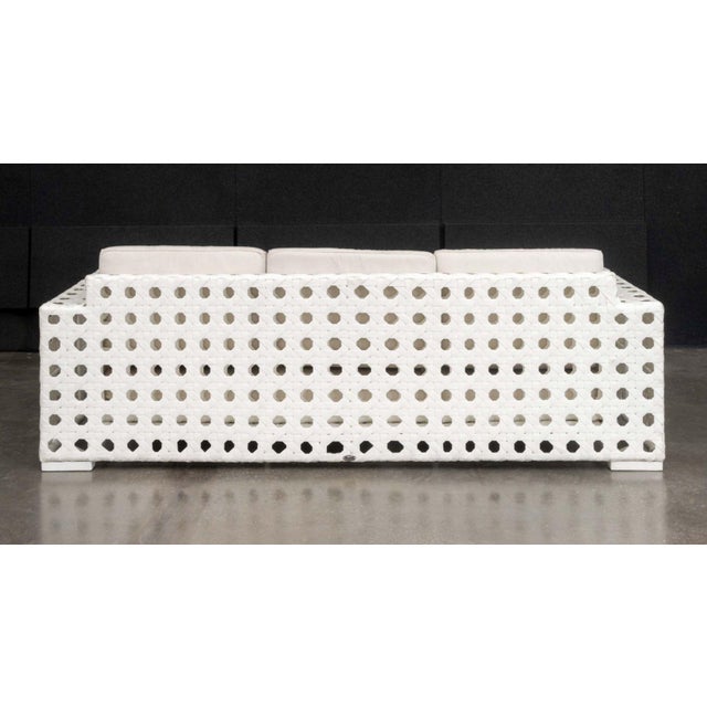 Beige Skyline Design Three-Seat Sofa For Sale - Image 8 of 9