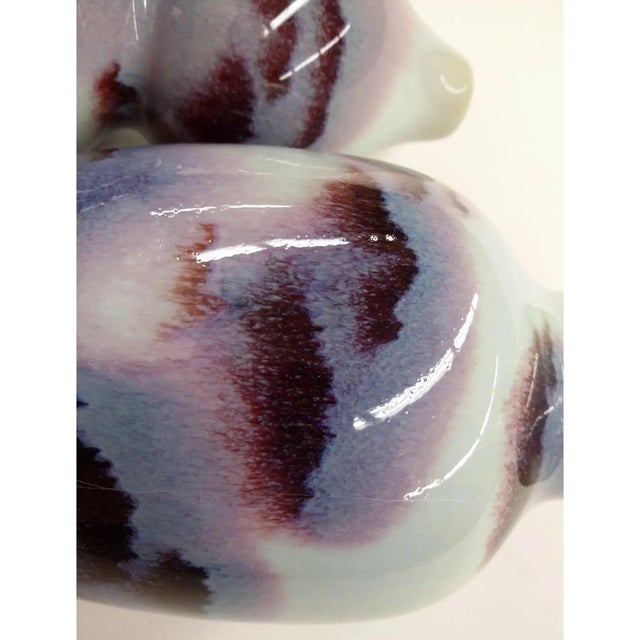 Chinese Jun Style Fine Porcelain Vases - Set of 3 For Sale In Portland, ME - Image 6 of 11