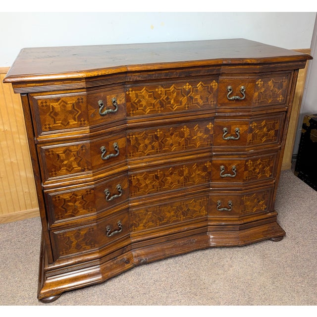 A stunning large Italian four drawer dresser by luxury furniture maker Arte Brotto of the Vere Antichità product line....