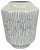 Vintage White Zig Zag Fat Lava Ceramic Vase from Ilkra Ceramics, 1970s For Sale