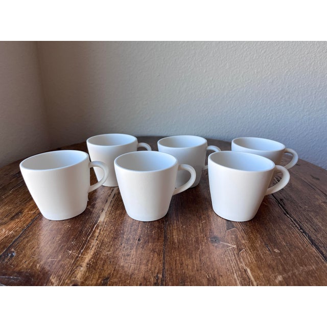 2010s Set of 6 - Villeroy and Boch Manufacture Rock Blanc Coffee Cup 7.5 Oz For Sale - Image 5 of 12