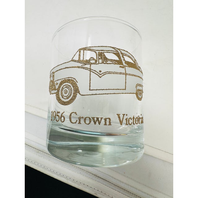1960s Mid-Century Dusseau Collection 22k Gold Classic Car Rocks Glasses - Set of 6 For Sale In Tampa - Image 6 of 13