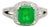 1.39 Colombian Emerald Diamond 14k White Gold Double-Halo Ring, Gia Certified, Size 5.75 For Sale