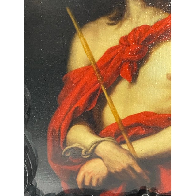 2020s Ecce Homo After Bartolomé Esteban Murillo Print in Sculptural Praying Hands Frame For Sale - Image 5 of 11
