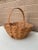 French Country Early 20th Century American Splint Oak Gathering Basket For Sale - Image 3 of 10