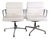 EA 208 Soft Pad Chair in White Leather by Charles & Ray Eames for Vitra For Sale