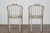 Pair of Baker Furniture Faux Bamboo Upholstered Armchairs in Soft White Finish For Sale - Image 9 of 12