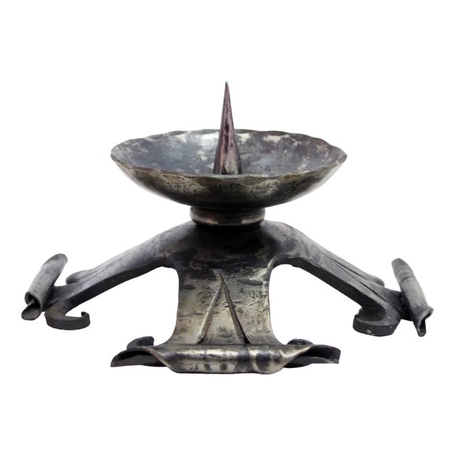 Brutalist Iron Candleholder, 1960s For Sale