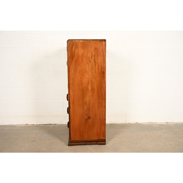 Donald Deskey Style Art Deco Burl Wood Gentleman's Chest, Circa 1930s For Sale - Image 14 of 16